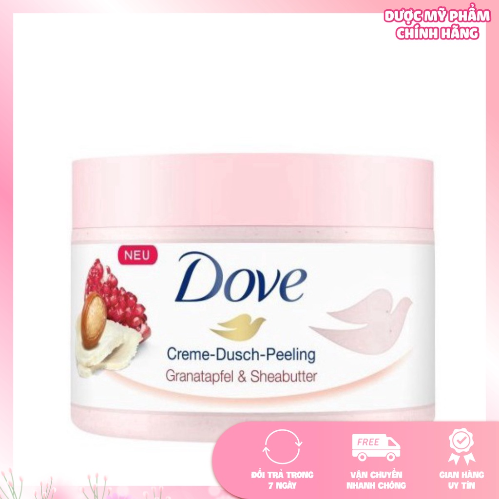Kem tẩy da chết toàn thân body Dove bản Đức 225ml và tẩy da chết Quế Hồi