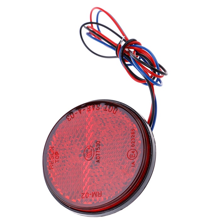 ☄ღღ lửa mới, xi nhan, đèn phanh, 24 LED, dạng tròn cho ô tô Xe máy 1 cái