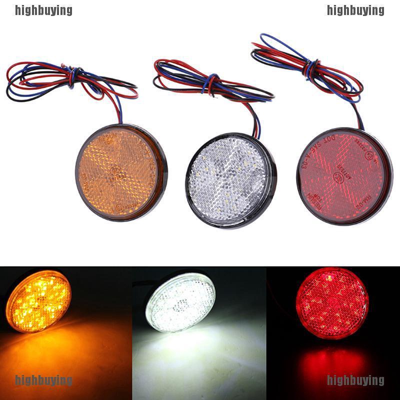 ☄ღღ lửa mới, xi nhan, đèn phanh, 24 LED, dạng tròn cho ô tô Xe máy 1 cái