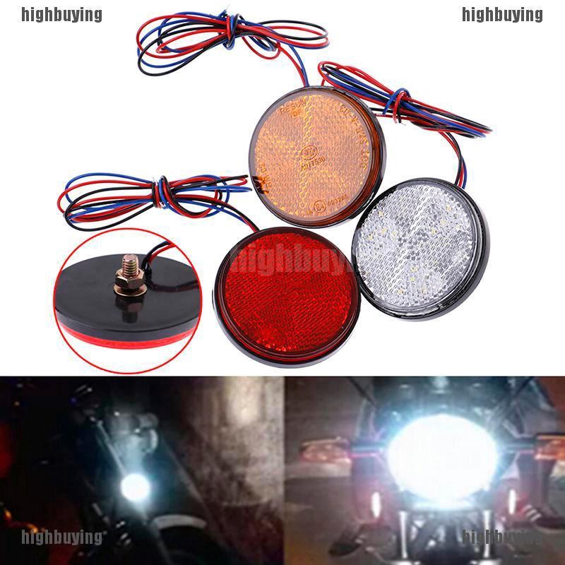 ☄ღღ lửa mới, xi nhan, đèn phanh, 24 LED, dạng tròn cho ô tô Xe máy 1 cái