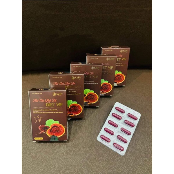 Hộp 10 viên Giảm Cân viên diet vip , Giảm cân linh chi chính hãng