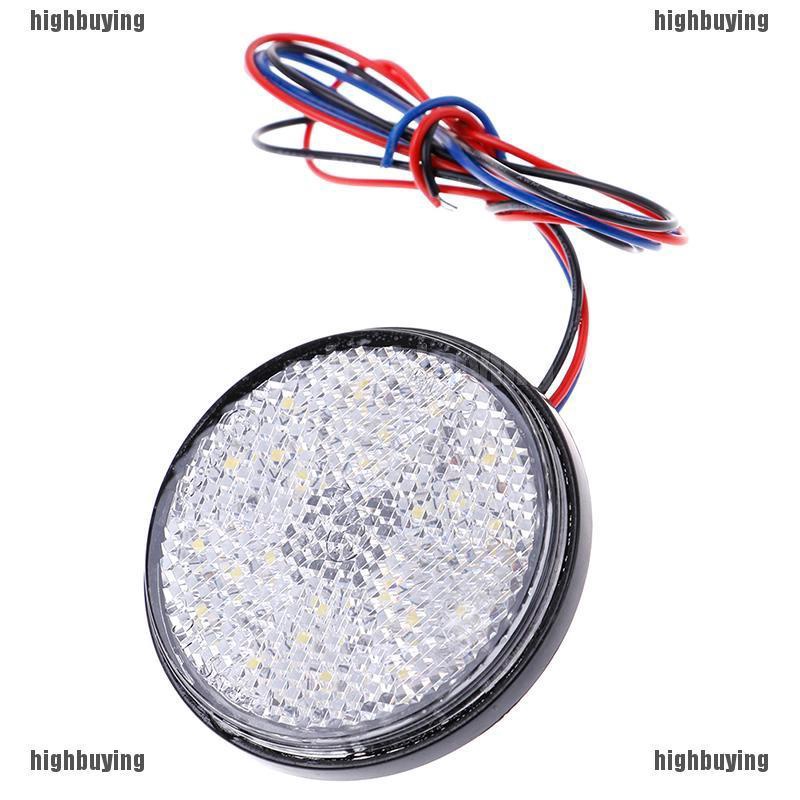 ☄ღღ lửa mới, xi nhan, đèn phanh, 24 LED, dạng tròn cho ô tô Xe máy 1 cái