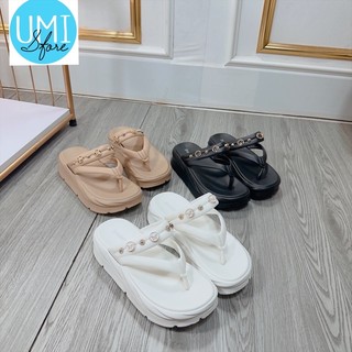 Dép xỏ ngón nữ đính đá dép kẹp quai đá Quảng Châu đế cao su
