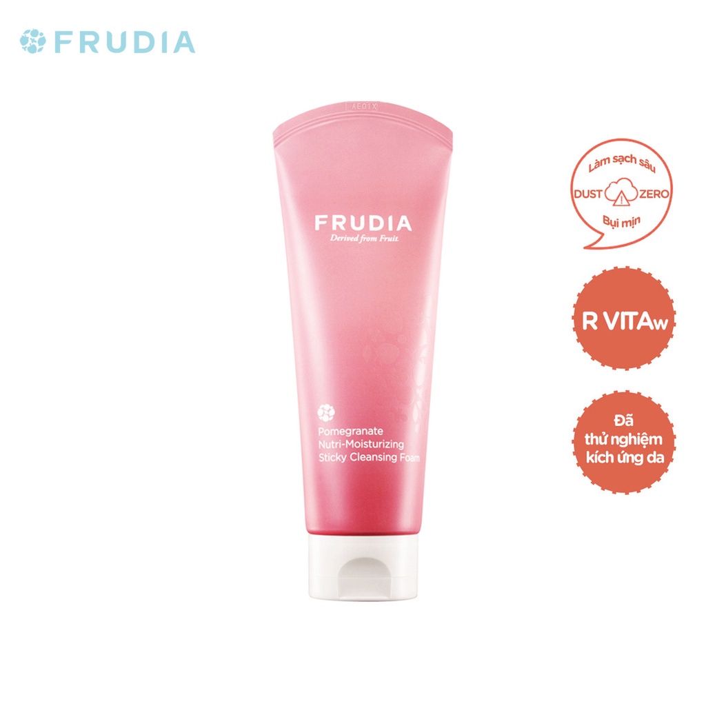 [H&amp;B GIFT] Sữa Rửa Mặt Dưỡng Ẩm Chống Lão Hóa Lựu Frudia Pomegranate Nutri-Moisturizing Sticky Cleansing Foam 145ml