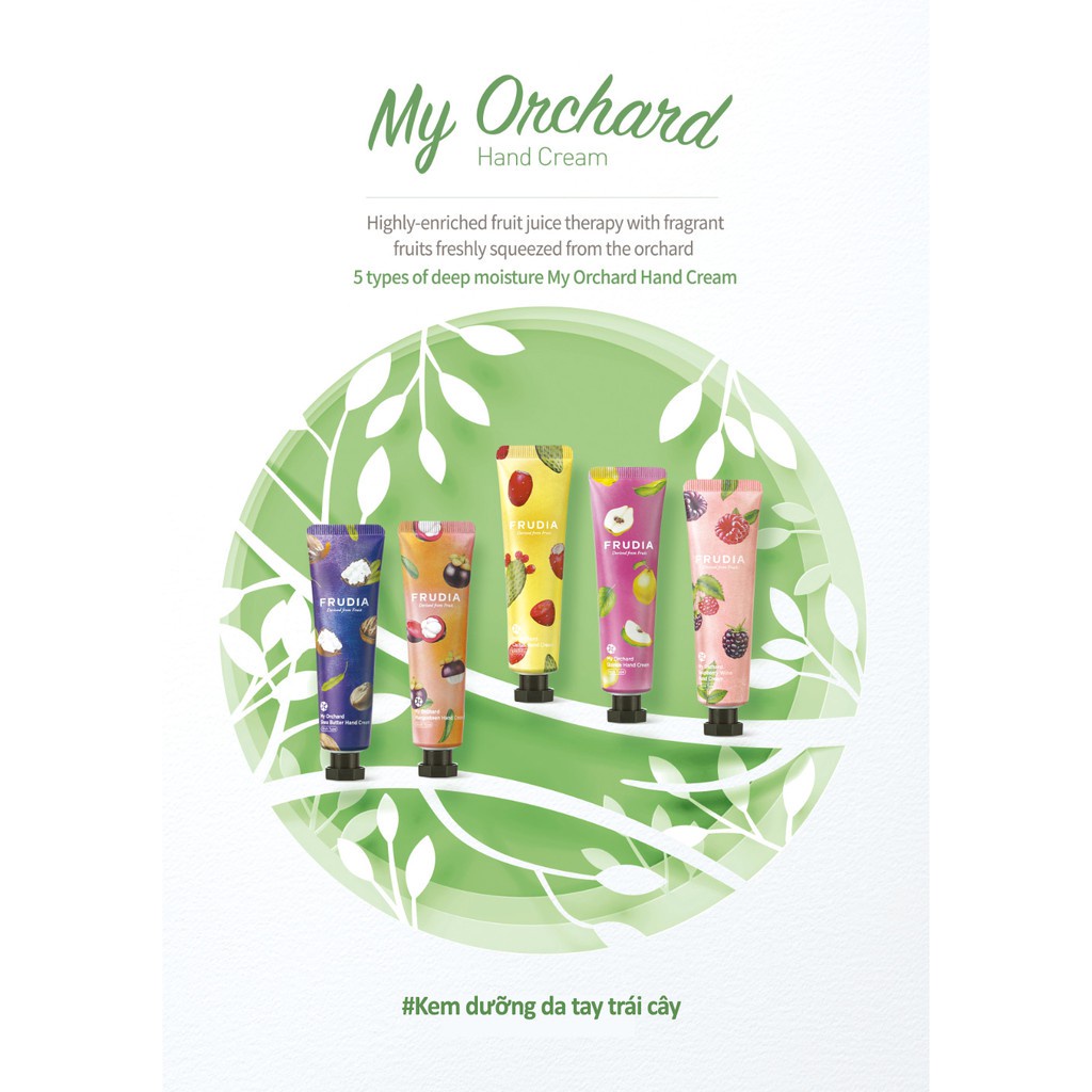 Kem Dưỡng Da Tay Chiết Xuất Măng Cụt Frudia My Orchard Mangosteen Handcream 30ml