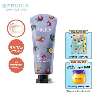[Tặng 88k]Sữa Tắm Tẩy Tế Bào Chết Hương Chanh Dây Frudia My Orchard Passion Fruit Scrub Body Wash 200ml