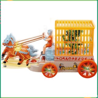 xe ngựa chở quái thú có đèn nhạc, chạy nhấp nhô như thật F3778