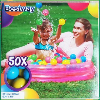 hồ bơi, bể bơi phao 91x20cm, nhà banh kèm 50 banh bestway 51085