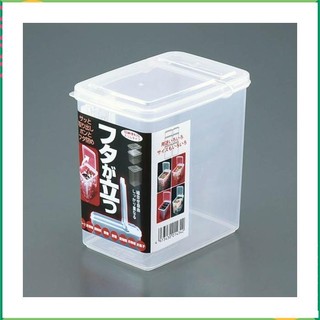 2 hộp nhựa Nhật 1L8 đựng thực phẩm, nắp chia 2 bật mở tiện lợi H342