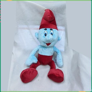 Thú bông xì trum xanh đỏ 45cm có dây treo, bông mềm đẹp. VTB03