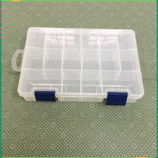 Hộp nhựa nhiều ngăn nhựa trong suốt, 16 ngăn, có nắp cài, móc treo, vách tháo được. 20x13,5x4cm. V532
