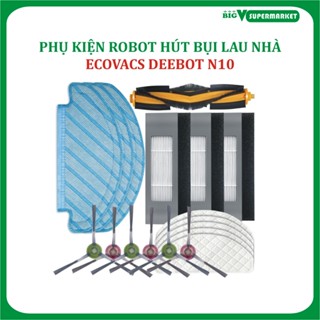 Phụ kiện khăn lau, giẻ lau, chổi cạnh, chổi quét, chổi chính, chổi giữa, lọc bụi, hepa Robot hút bụi Ecovacs Deebot N10