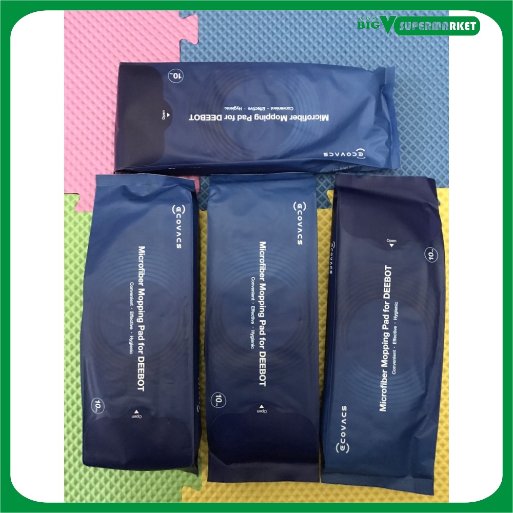 Túi 10 Khăn Lau Rung Chính Hãng Robot Hút Bụi Ecovacs Deebot T8, T8 Aivi, T8 Power, T8 Max, T9, T8 Plus T9 Plus, T9 Aivi