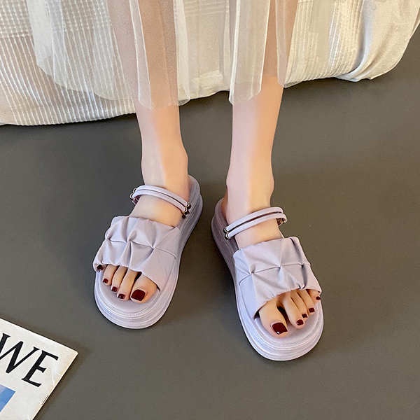 Dép thời trang nữ dép đi biển đế dày thời trang đi ra ngoài mùa hè dép sục đế cao