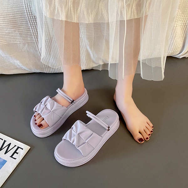 Dép thời trang nữ dép đi biển đế dày thời trang đi ra ngoài mùa hè dép sục đế cao