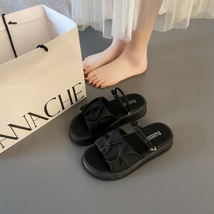 Dép thời trang nữ dép đi biển đế dày thời trang đi ra ngoài mùa hè dép sục đế cao