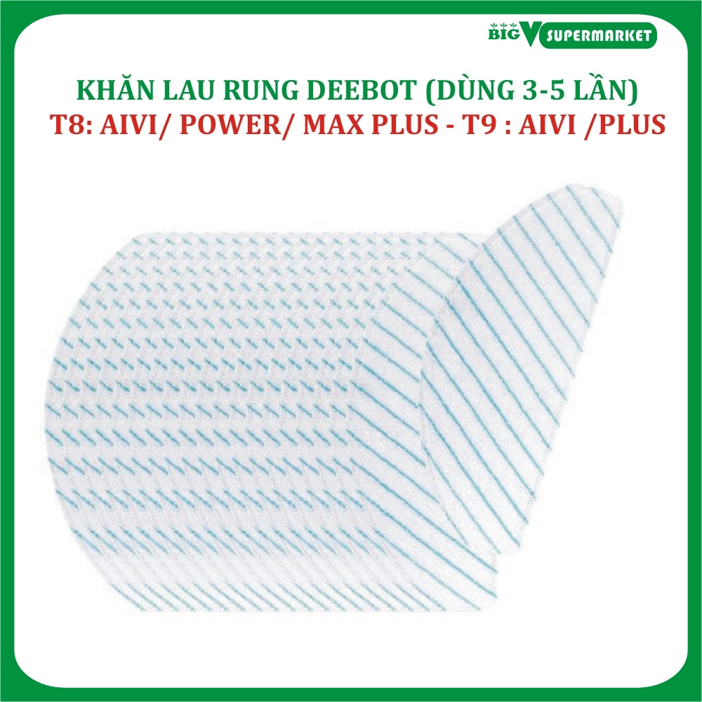 Phụ kiện khăn lau rung Robot hút bụi lau nhà Ecovasc Deebot T8 Aivi /T8 Power/ T8 Max/ T8 Aivi plus/T9 Aivi/ Plus/