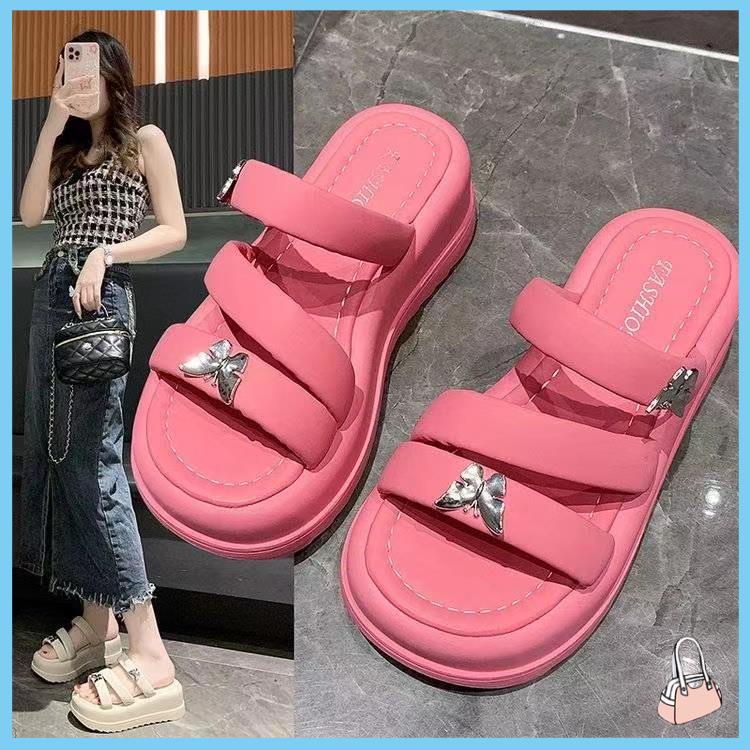 Dép đế dày Dép chống trượt bướm thời trang