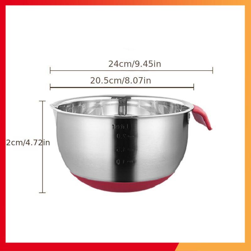 Tô Trộn Inox Cao Cấp LocknLock Có Tay Cầm Và Đế Bằng Silicone Mix1202/Mix1242