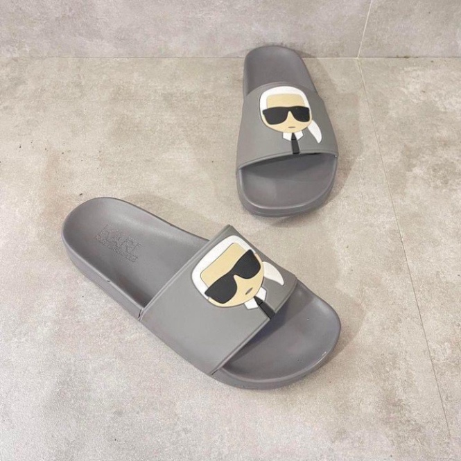 Dép lê nam quai ngang Dép nam quai Pu Karl dép thời trang tăng chiều cao