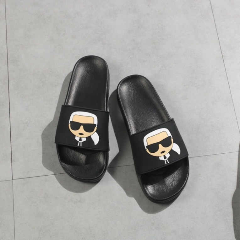 Dép lê nam quai ngang Dép nam quai Pu Karl dép thời trang tăng chiều cao