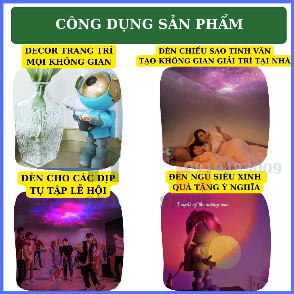 Đèn phi hành gia BearBrick ôm Mặt Trăng chiếu thiên hà sao - Decor nhà đèn sự kiện đèn ngủ  đèn vũ trường HN SHOP