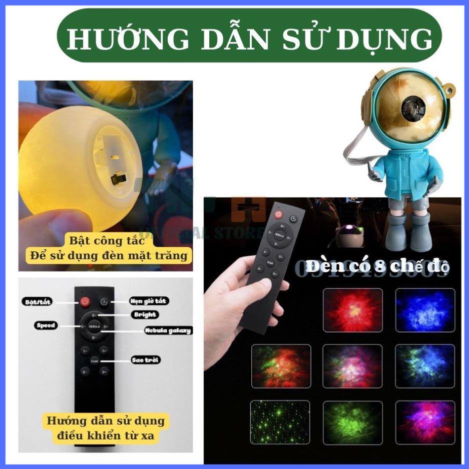 Đèn phi hành gia BearBrick ôm Mặt Trăng chiếu thiên hà sao - Decor nhà đèn sự kiện đèn ngủ  đèn vũ trường HN SHOP