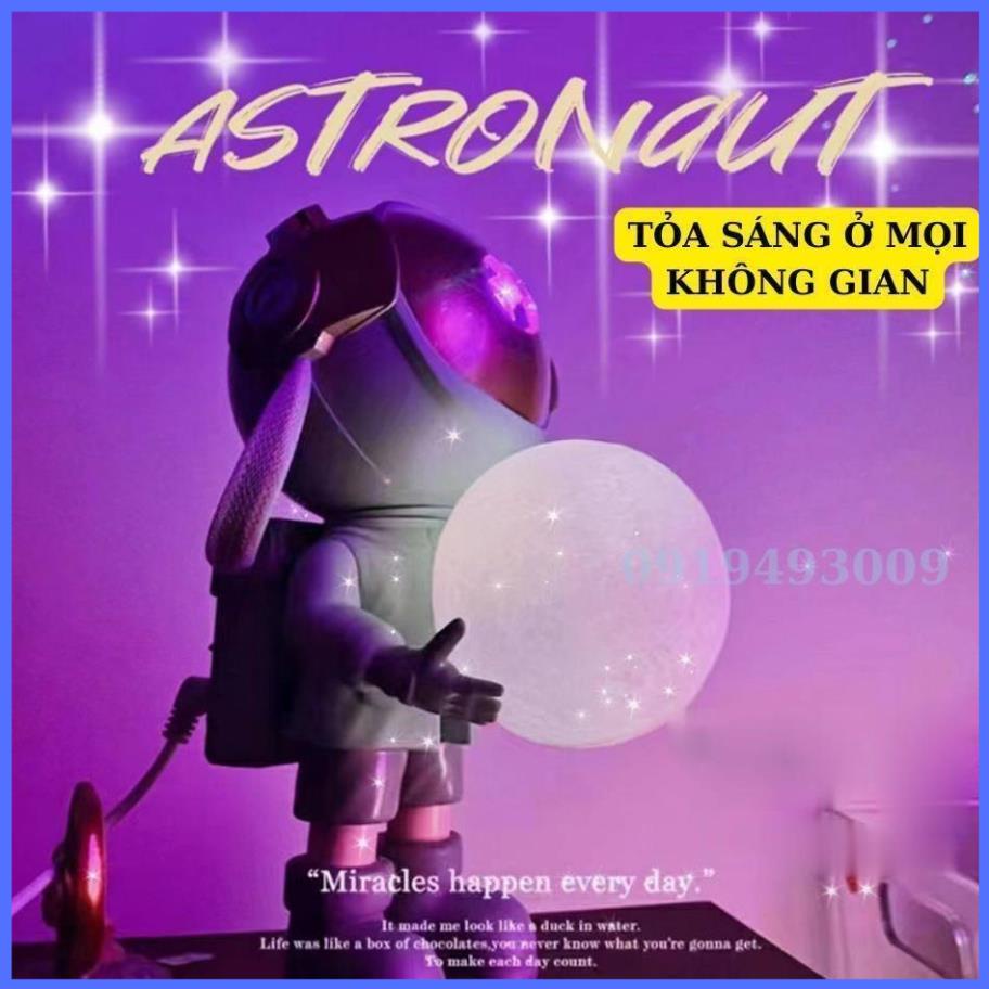 Đèn phi hành gia BearBrick ôm Mặt Trăng chiếu thiên hà sao - Decor nhà đèn sự kiện đèn ngủ  đèn vũ trường HN SHOP