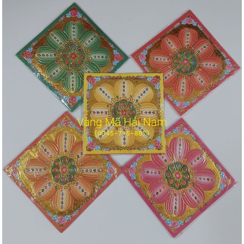 Giấy Xếp Hoa Sen Nhiều Màu KT:19x19cm  - Hàng Đẹp