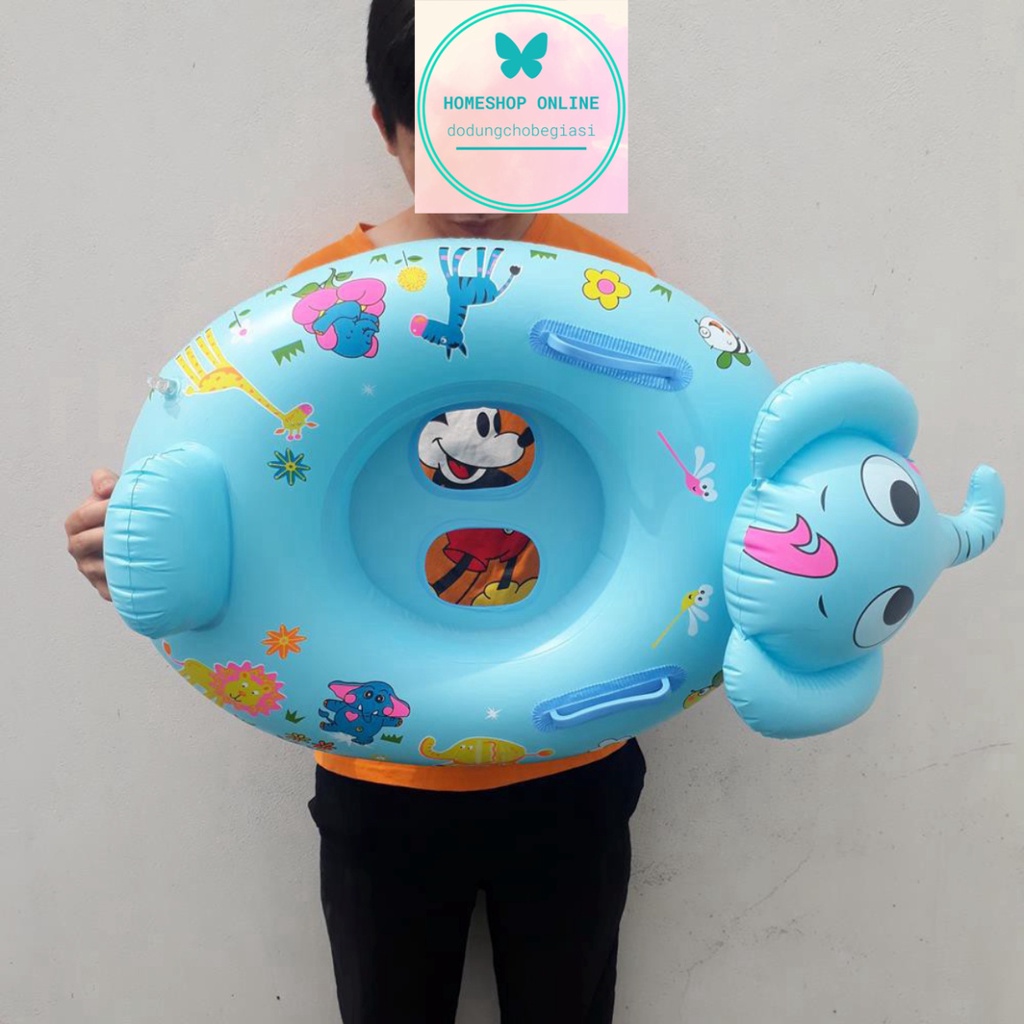 Phao bơi cho bé kiểu xỏ chân hoặc ngồi trên nước (1-6 tuổi) hình Thú đẹp tươi mã 50055