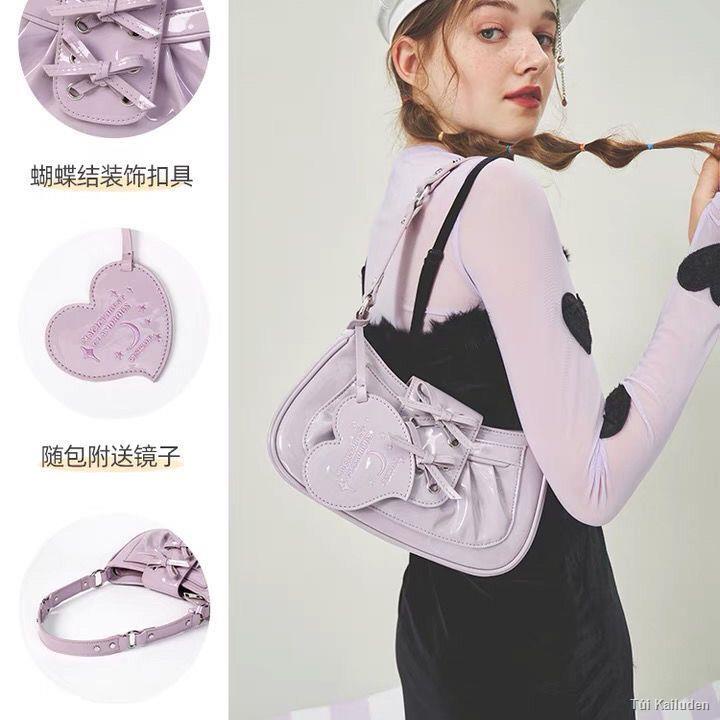 🎀VANWAL ma thuật ban đầu cô gái tương lai túi sát nách đeo vai bằng da sáng chế túi gấp tình yêu