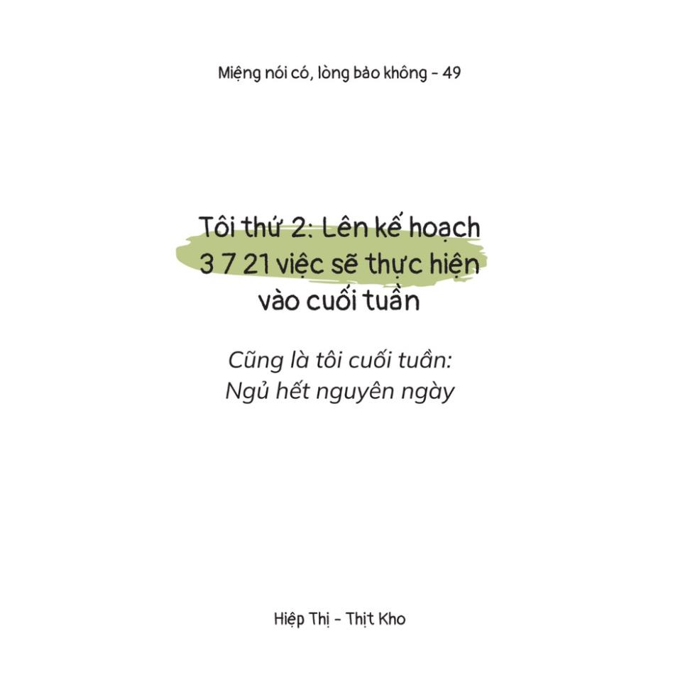 Sách Miệng Nói Có, Lòng Bảo Không - Time Books