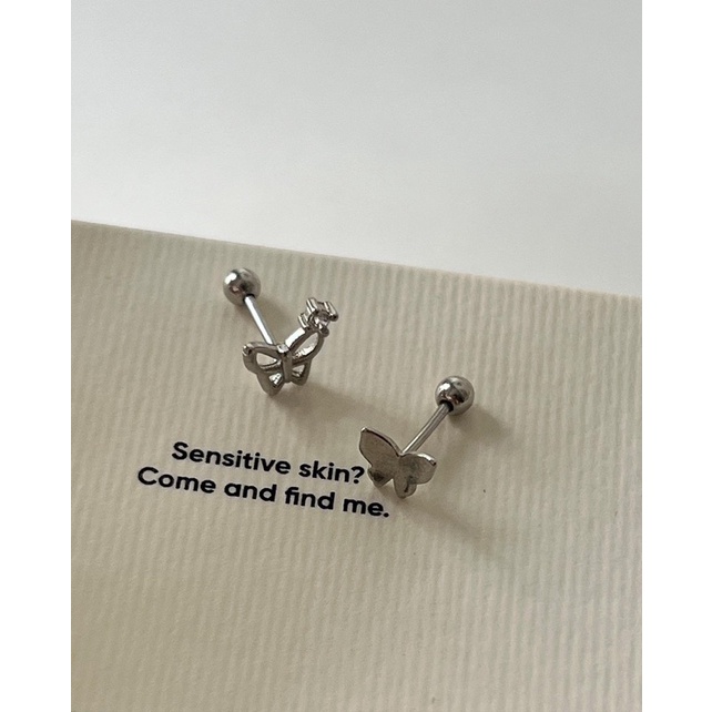 𝐯𝐞𝐥𝐯𝐞𝐭𝐩𝐢𝐧𝐤.𝐚𝐜𝐜🇰🇷 | Khuyên tai chốt bi vặn hình 🦋