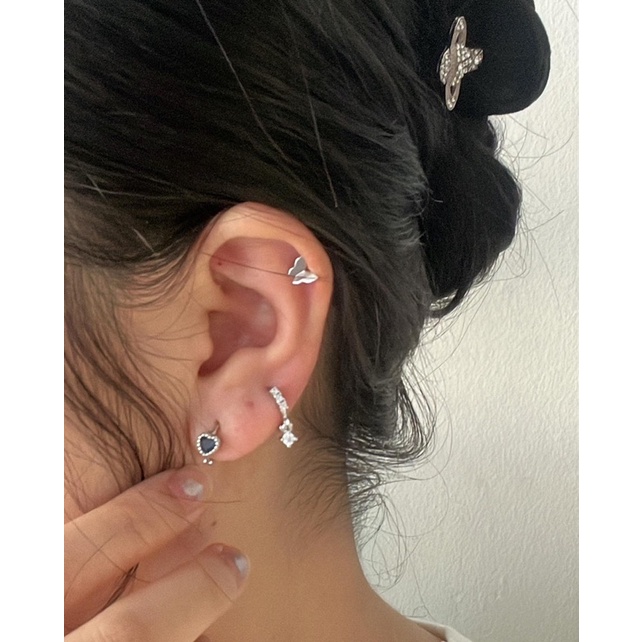 𝐯𝐞𝐥𝐯𝐞𝐭𝐩𝐢𝐧𝐤.𝐚𝐜𝐜🇰🇷 | Khuyên tai chốt bi vặn hình 🦋