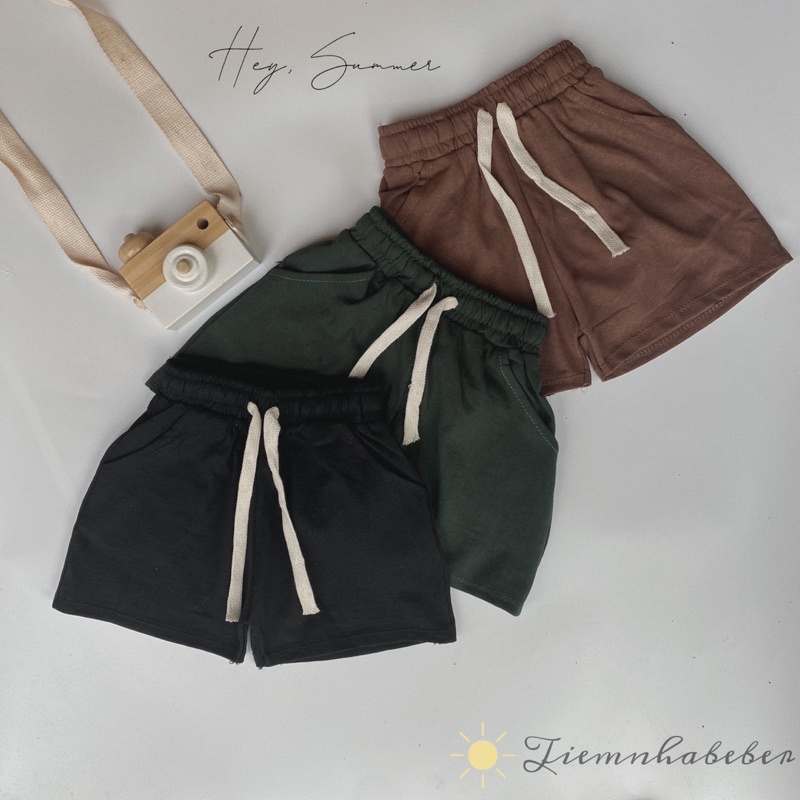 Quần đùi trơn mặc hè cho bé, quần cotton hè cho bé, quần short hè cho bé