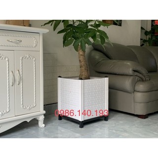 Chậu nhựa lắp ghép, lắp ráp 3 tầng thông minh trồng rau sạch (40x40x48cm)