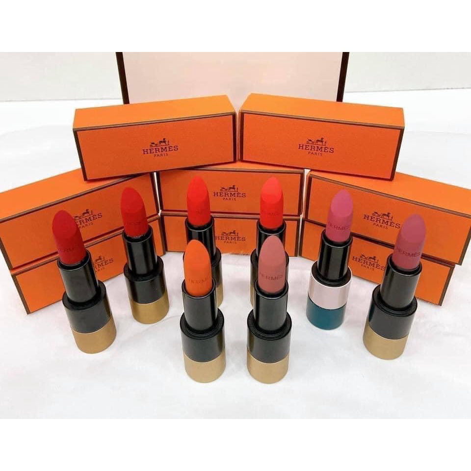 Son H.ermes Rouge M.atte, và S.atin L.ipstick son lì dưỡng cao cấp, mẫu HOT 2022, đầy đủ nhiều mầu c