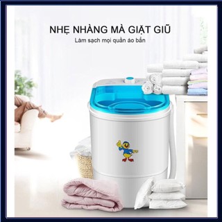 [Hàng Chính Hãng] Máy Giặt Mini thông minh, máy giặt dùng cho gia đình, phòng trọ, sinh viên gọn nhẹ 4,5kg có lồng vắt