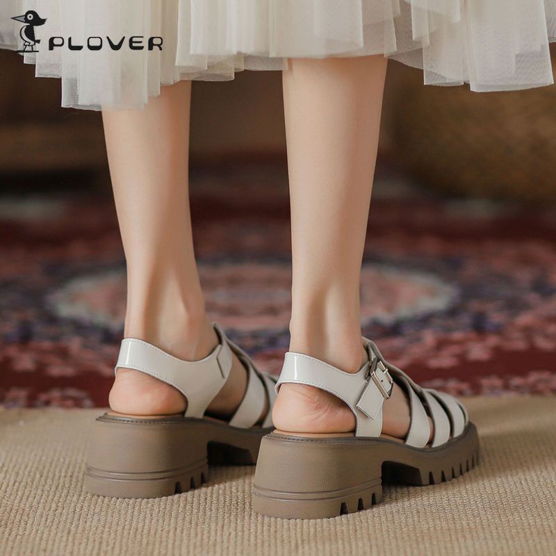 Giày La Mã gót thô cao gót mẫu mới mùa hè