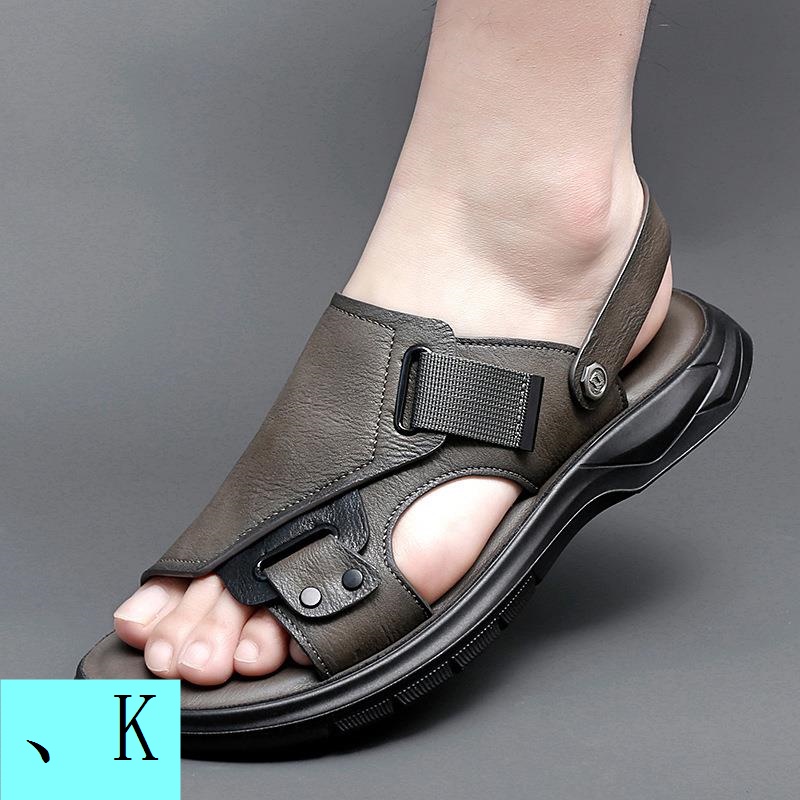 Giày Sandal Da Thoáng Khí Phong Cách Hàn Quốc 2023 Cho Nam