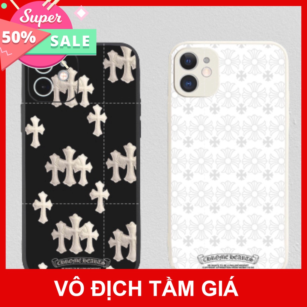 Ốp lưng iphone cạnh vuông Ch.rome H.earts 6/6s/6splus/7/7plus/8/8plus/x/xr/xs/11/12/13/14/pro/max/plus/promax BVC3023