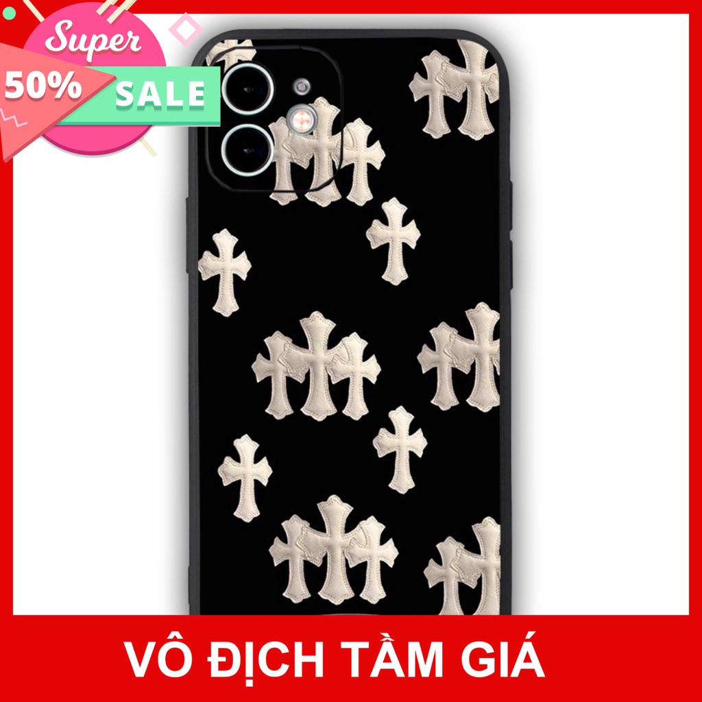 Ốp lưng iphone cạnh vuông Ch.rome H.earts 6/6s/6splus/7/7plus/8/8plus/x/xr/xs/11/12/13/14/pro/max/plus/promax BVC3023