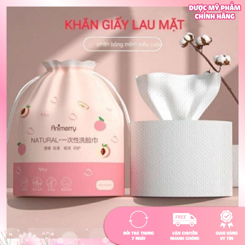 Cuộn khăn mặt khô Animerry (lau khô, lau ướt) sợi dai, mềm mịn