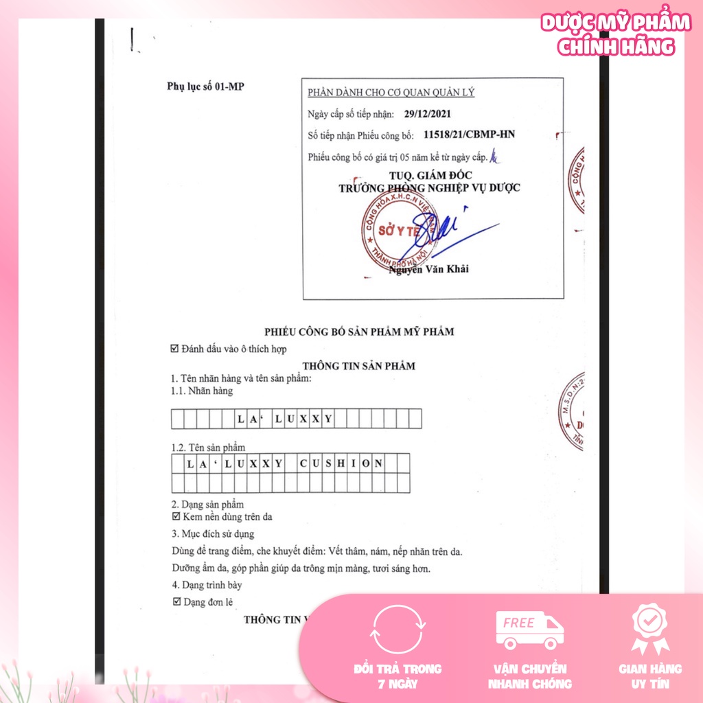 Phấn Nước La'luxxycủa Dr. Lacir giúp che khuyết điểm hoàn hảo cho làn da