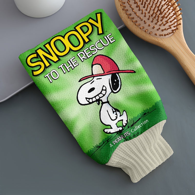 Khăn Tắm Chà Lưng In Hình Chú Chó Snoopy Đáng Yêu Tiện Dụng Cho Gia Đình