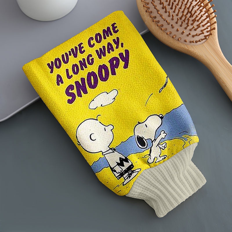 Khăn Tắm Chà Lưng In Hình Chú Chó Snoopy Đáng Yêu Tiện Dụng Cho Gia Đình