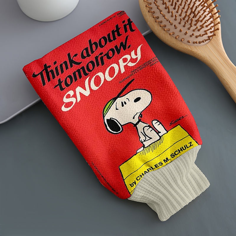 Khăn Tắm Chà Lưng In Hình Chú Chó Snoopy Đáng Yêu Tiện Dụng Cho Gia Đình