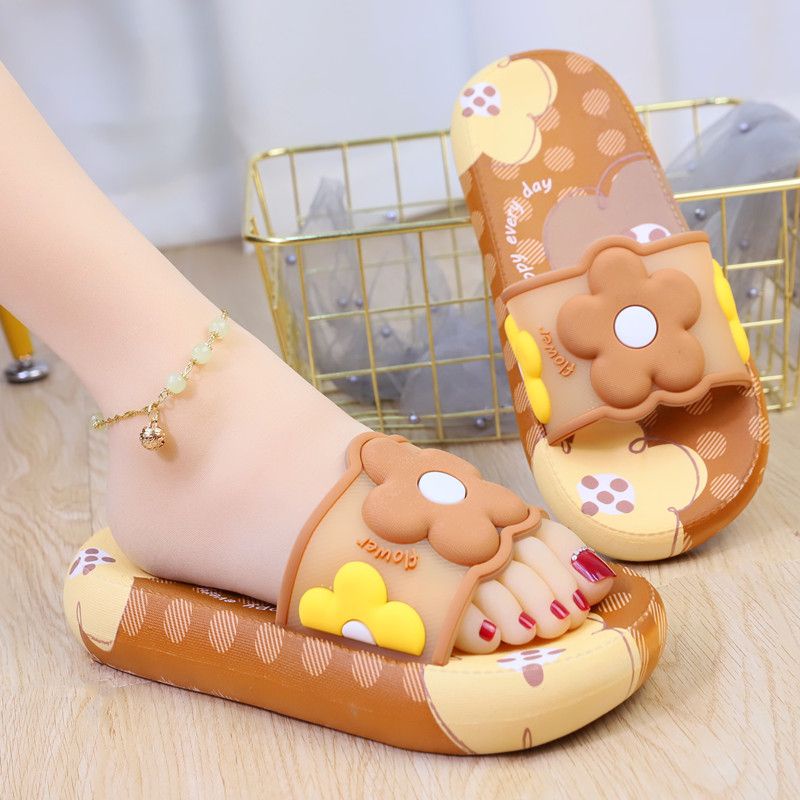 Dép Đi Trong Nhà Đế Mềm Chống Trượt Họa Tiết Mèo Hoạt Hình Dễ Thương