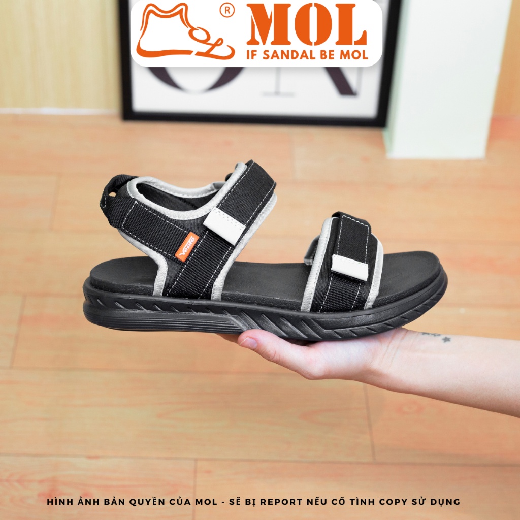 Sandal nam hiệu Vento 2 quai ngang NB147B màu đen