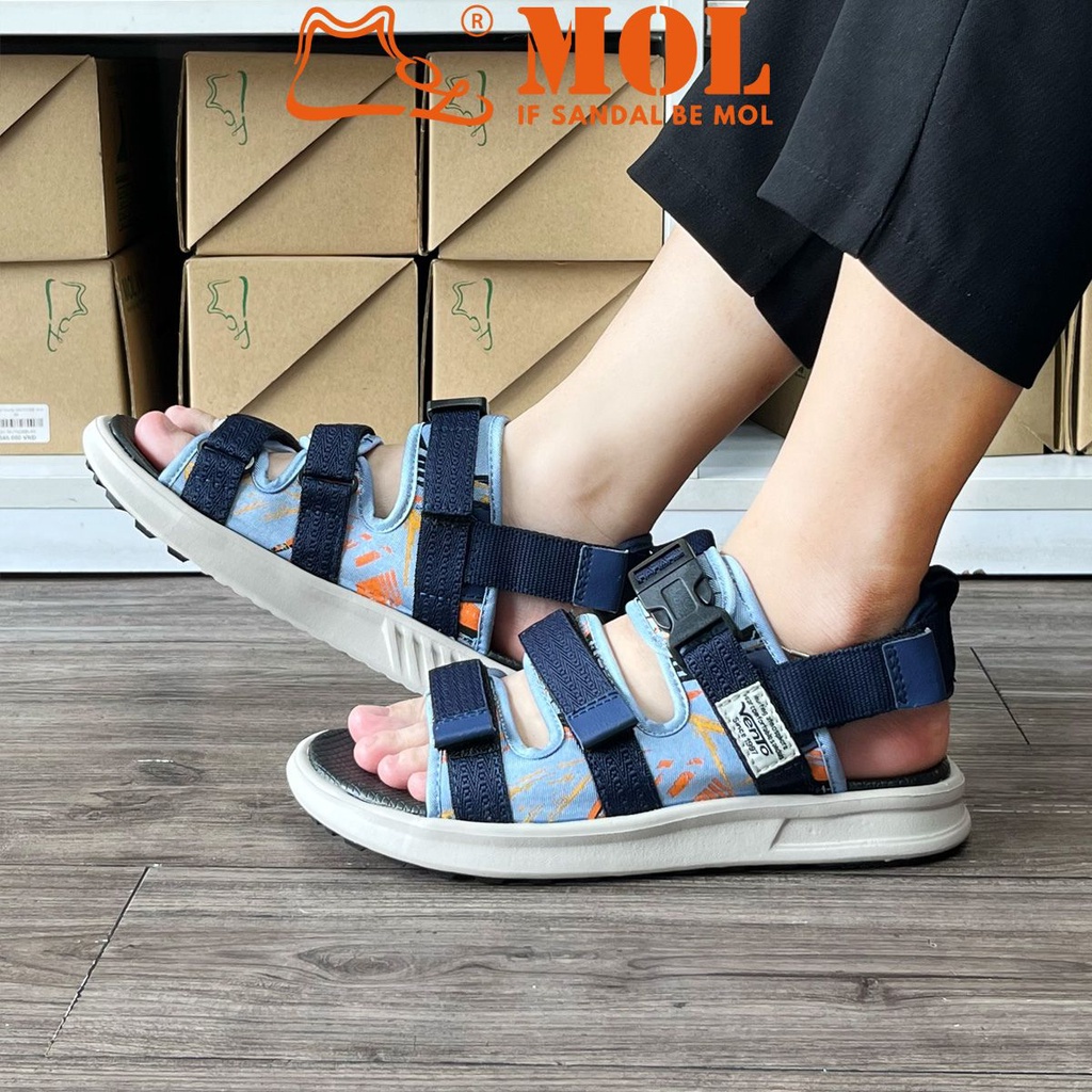 Sandal nữ Vento 3 quai ngang NB126XD màu xanh dương